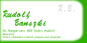 rudolf banszki business card